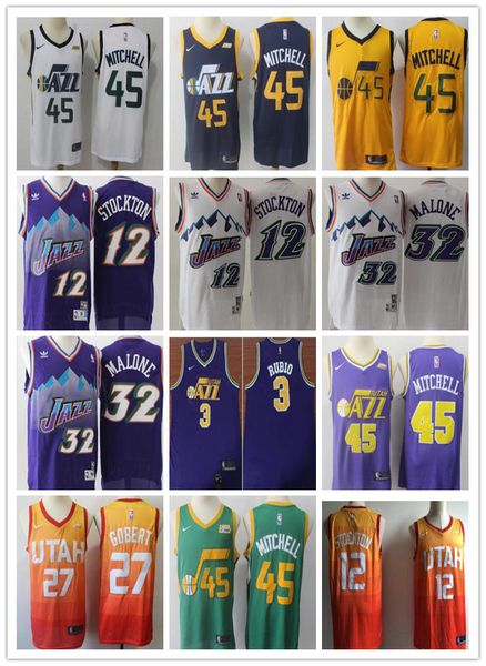 

2019 utah men women youth donovan 45 mitchell ricky 3 rubio jazz jer ey rudy 27 gobert john 12 tockton karl ba ketball jer ey 32 malone