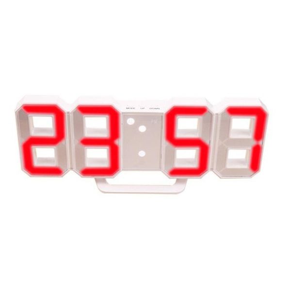 

office creative 3d alarm clock multifunctional led digital wall clock sound control stereo alarm