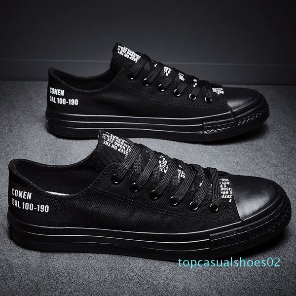 

2020 men board shoes 50% anti-slippery brand summer plimsolls rugged male skate sneakers fashion ulzzang teenager canvas casual shoes t02, Black