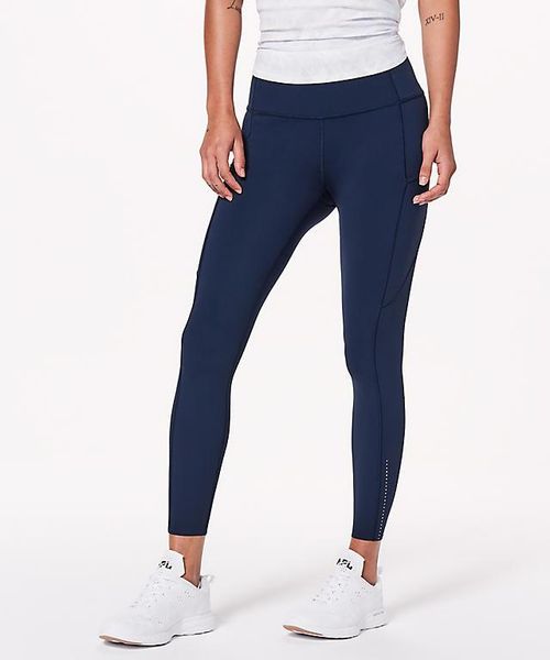 

2019 new women fast 7/8 tight ii nulux 25" pants capri-pants sports yoga bra leggings running trousers ware outdoor ware ing, White;red