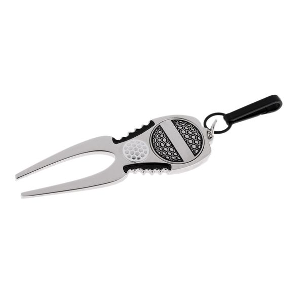 

golfer club clip on golf divot tool & magnetic ball marker pitch repair tool