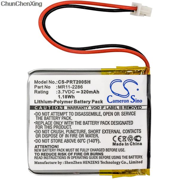 

cameron sino 320mah аккумулятор mr11-2286 для casio prt-2gp