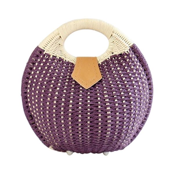 

snail's nest tote handbag summer beach bags woman straw bags women's handbag rattan bag
