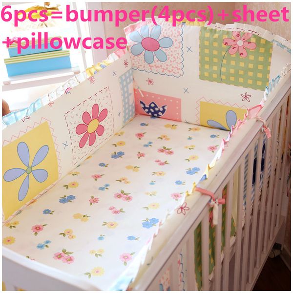 

promotion 6/7pcs baby bedding set for girl boys bedding set baby bed bumper crib bumper,120*60/120*70cm