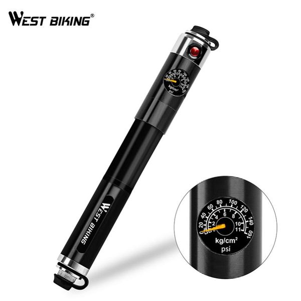 

west biking portable bicycle pump 160psi pressure schrader presta fork tire bike inflator bomba bicicleta bike air pump