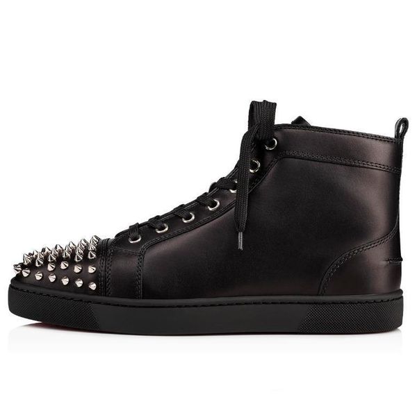 

2020 designer shoes men women black spikes sneaker shoes new for men,women red bottom red soles luxury casual shoes