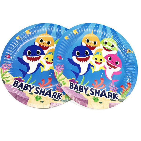

Baby hark theme di po able 7 inche 10pc et plate baby hower party decoration baby hark paper plate 30 et