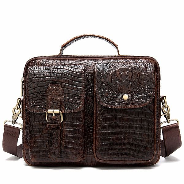 

genuine leather shoulder messenger bag retro layer cowhide handbag men's bags