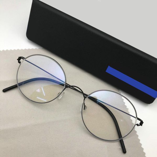 

hand-made titanium vintage optical prescription round glasses frame lightweight korean style retro oculos de grau for men women, Silver