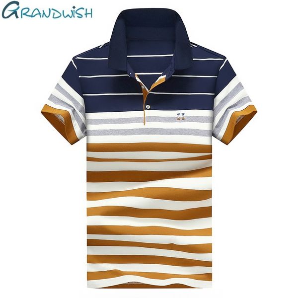 

Grandwish Polo Shirt Men 4xl Slim Fit Mens Casual Polo Shirt Letter Embroidery Summer Polo Shirts Male Breathable Outwear ,Da472