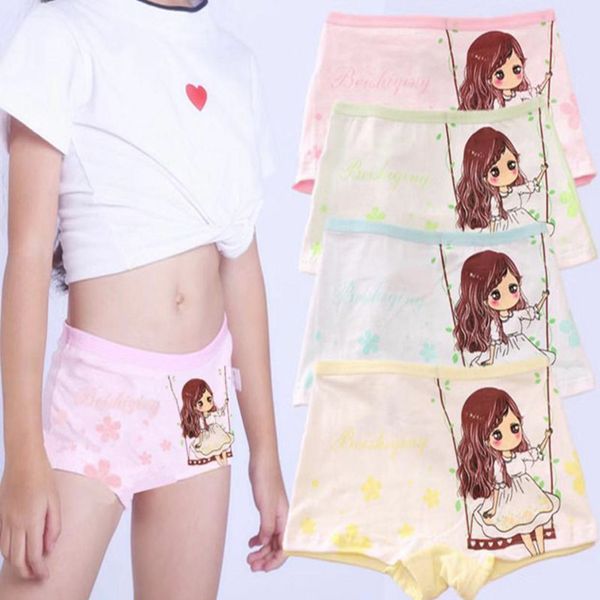 

4pc/lot girls underwear boxer pant kids pure cotton soft underwear children boxers pant for 2 to 12 years, Camo