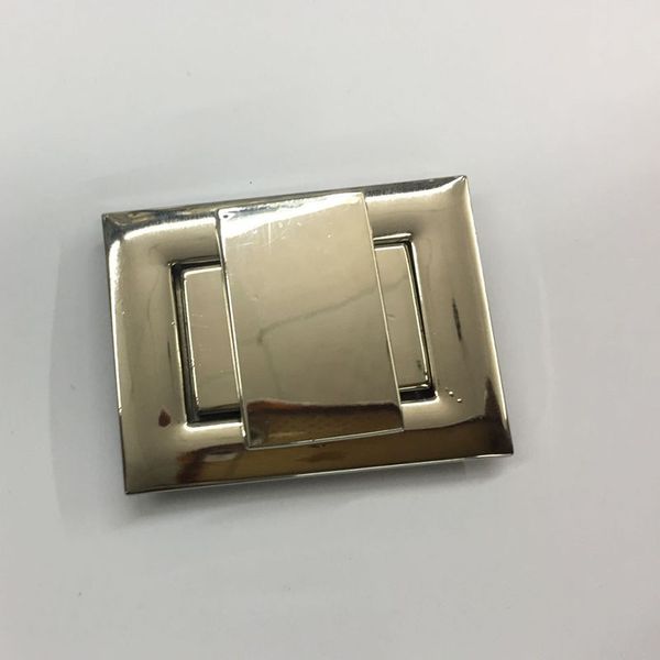 

rectangle bag lock, turn lock, nickel & gold finish locks, twist lock 5.5 cm, Black