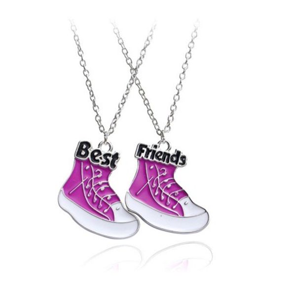 

friends necklace set silver plated rhinestone embellished necklaces gift idea unique jewelry chokers necklaces, Golden;silver