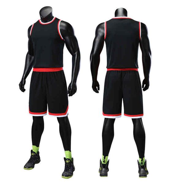 

2020 new custom basketball jersey mens embroidery logos 100% stitched salea1 040, Black;red