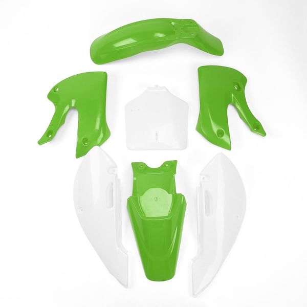

off-road motorcycle plastic exterior parts fit for klx110 kx65 front and rear fenders 2 shrouds 2 side panels