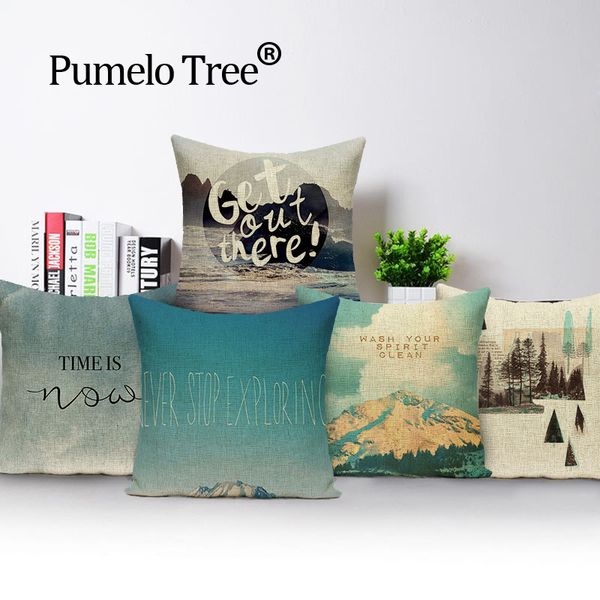 

square scenic cushion decorative cushions new cushion cover letter get out decorative cushion covers pillow cover 45*45cm