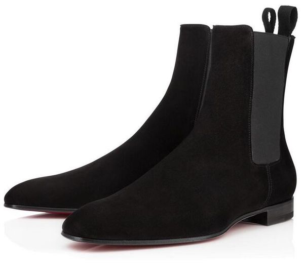 

fashion women red bottom boots black ankle boots for men party dress winter luxury high shoes luxury party dress retro boots masculine