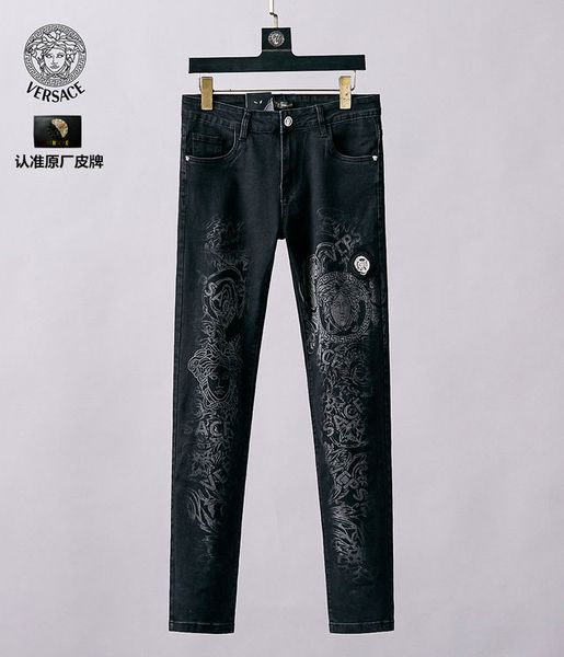 

medusa mens designer jeans luxury embroidered jeans fashion casual pants high end hip hop jeans motorcycle denim trousers, Blue