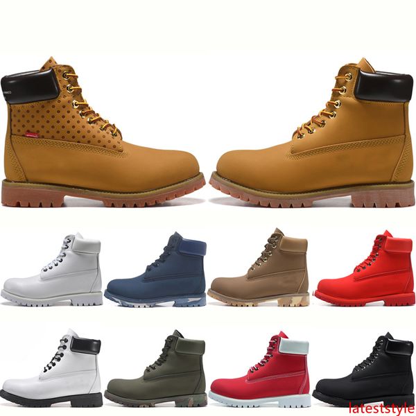 

designer boots for men womens girls triple black white red camo leather cowboy winter boots work ankle platform mens snow boot size 36-45