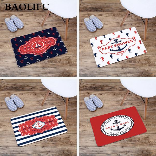 Baolifu Welcome Home Door Floor Hallway Carpets Colored Nautical