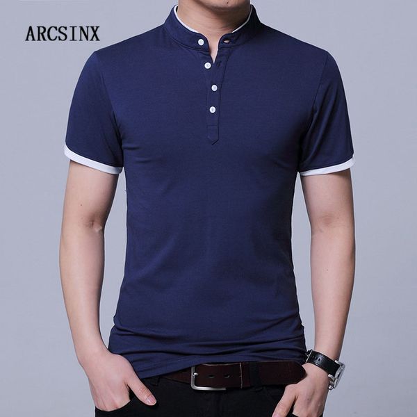 

men's polos arcsinx short sleeve shirt men plus size xxxl solid color causal mens shirts brand man slim fit xxl, White;black