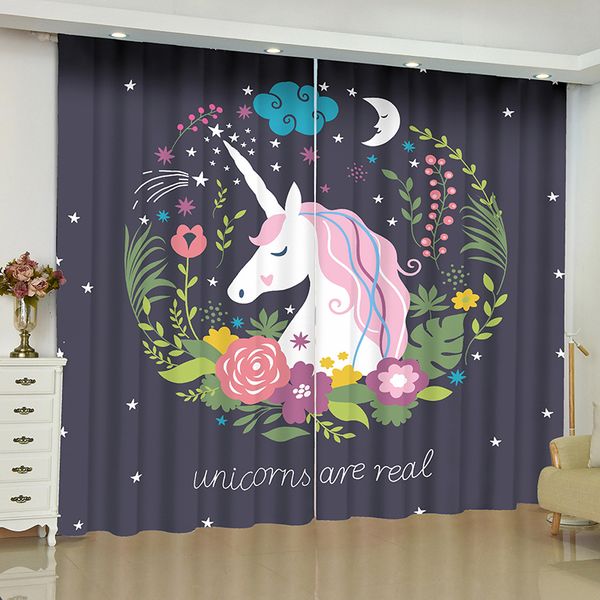 

cartoon unicorn curtains for window unicorn children room blinds finished drapes window blackout curtains parlour room blinds