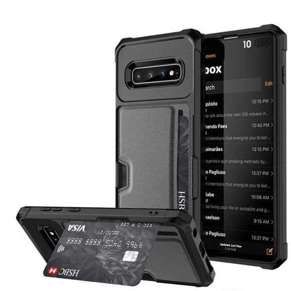 

samsung galaxy note 10 s10 plus s10lite note 9 credit card case pu leather flip wallet p holder hard back cover for s8