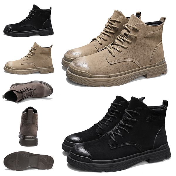 

2020 new fashion winter men martin boots leather warm shoes motorcycle mens ankle boot doc martins couple oxfords shoes 39-44 homemade brand, White;red