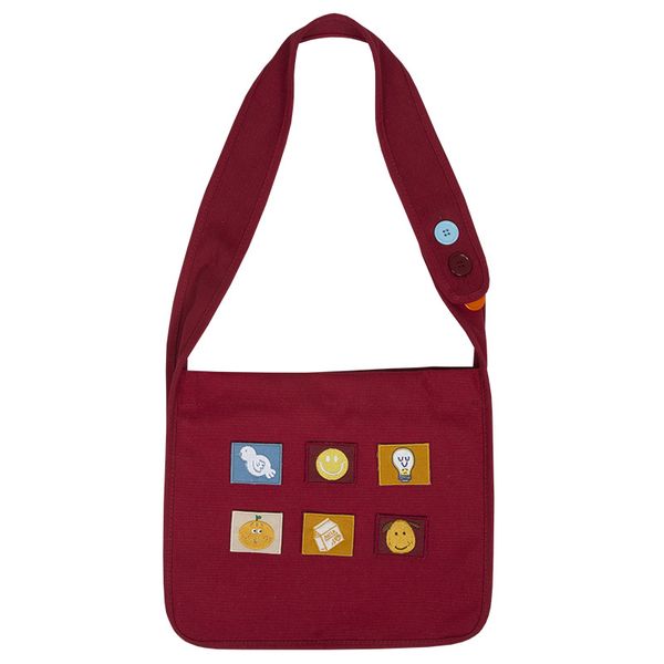 

preppy style student book embroidery shoulder bag large capacity new women's canvas messenger bag bolsa feminina