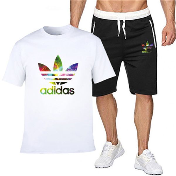 

mens designer fashion tracksuit letters embroidery brand luxury goods summer sportswear short sleeves pullover jogger pants suits sportsuit8, Gray