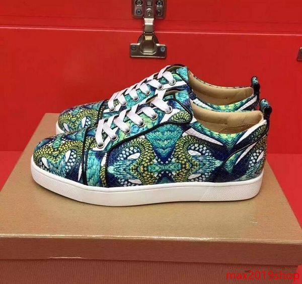 

младший мужчина шипы кроссовки обувь женщина мужчины высокий лучшие тренеры, люкс red bottom платье партия sneaker красной подошва повседнев