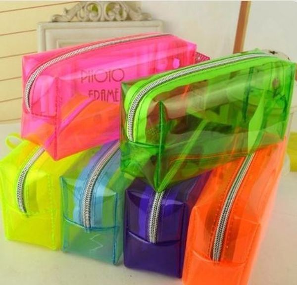 

Color tran parent leather pen ca e fabric pencil bag a crayon pencil pouch tifte ta che pencil ca e chool 4901