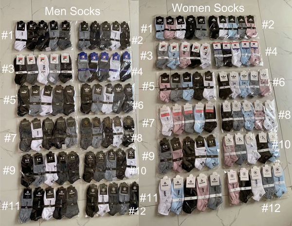 

mix styles men and women cotton short socks outdoors sports socks fashion ankle socks black white sock with tags