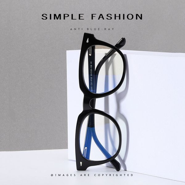 

iboode anti blue light glasses frames women men vintage eyeglasses frame optical spectacles male female goggle eyewear, Black