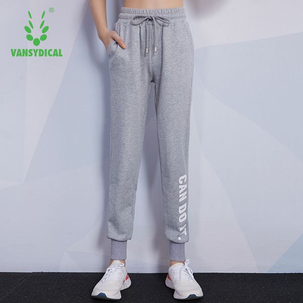 

vansydical jogging pants women yoga sport gym pants letter print high waist running training fitness sport trousers women, Black;blue