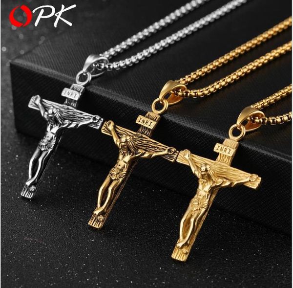 

classic jewelry stainless steel cross pendant men's and women's pendant, Silver