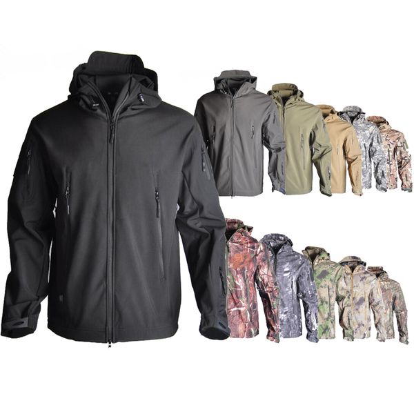 

tad softshell v4.0 tactical jacket camoufalge hunting jacket men's waterproof hunting clothes windbreaker, Blue;black