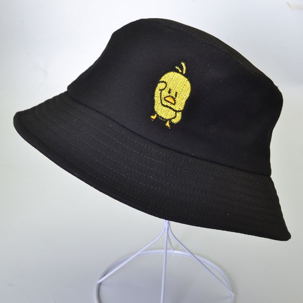 

cartoon little yellow duck fisherman hat bob casual fashion hip hop visor cap men women summer bucket hat panama fishing