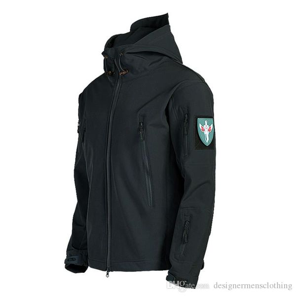 

winter outdoor mens windrunner long sleeve thick designer mens windbreaker casual male jackets, Black;brown