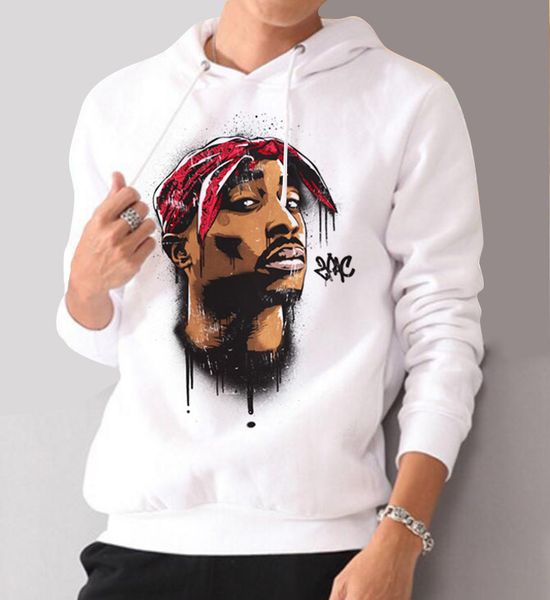

new fashion pullover hoodie man women biggie tupac rap hip hop street cotton hoody sweatshirt hoodies gift, Black