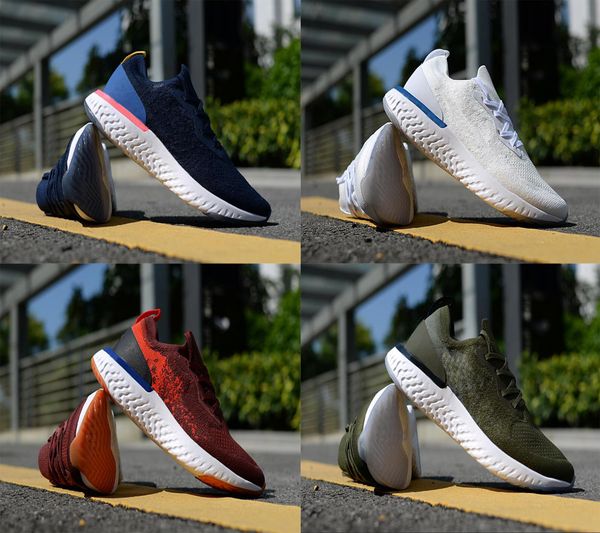 

2019 Лучший Epic React Мужчины Кроссовки Тройной Черный Темно-Серый Вязать Дизайнер Спортивные Кроссовки Размер 36-45