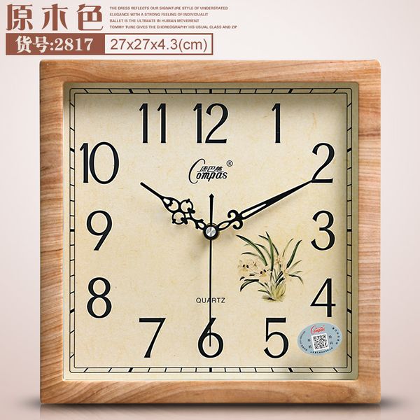 

3d clock wall modern wooden silent large farmhouse decor kitchen living room watch wall shabby chic klok electronic clock sc080