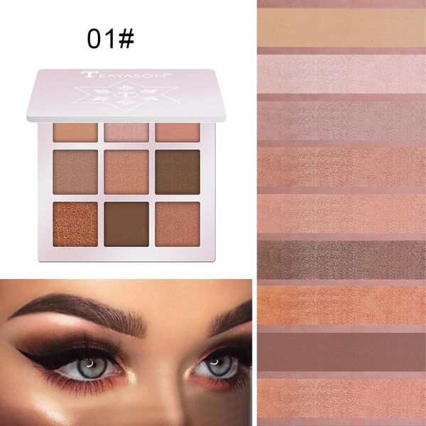 

9 colors glitter eyeshadow palette matte eye shadow palette shimmer diamond powder pigment eyes makeup pallete cosmetics