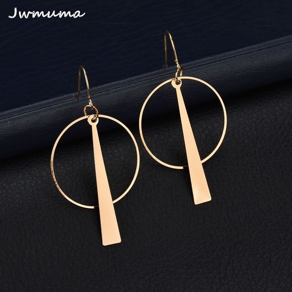 

2018 new exaggerated geometric circle earrings Long women's metal earrings alloy jewelry accessories Party gift For women