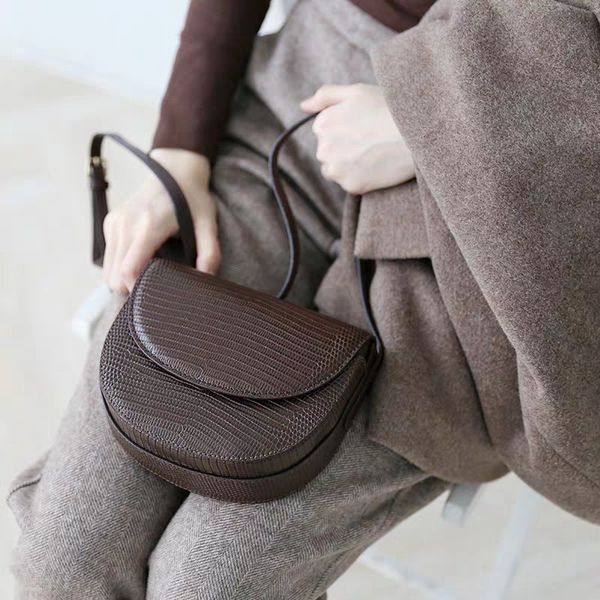 

2020 new retro saddle bags korean fashion pu leather shoulder small bag