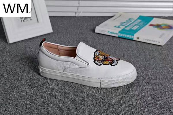 

duping520 leather tiger embroidered flat sneakers sneakers dress shoes skate dance ballerina flats loafers espadrilles wedges