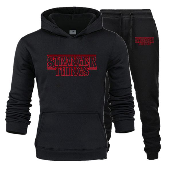 

strange things men's sets drop shipping hoodies+pants wholesale sport suits casual sweatshirts tracksuit sportswear s-xxxl, Gray
