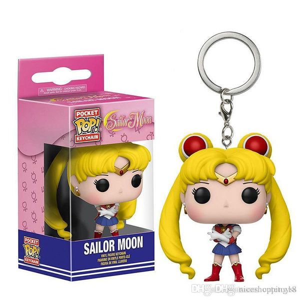 

t07 funko pocket pop keychain baby groot,girls toy sailor moon key chain 1pcs sell baby gift