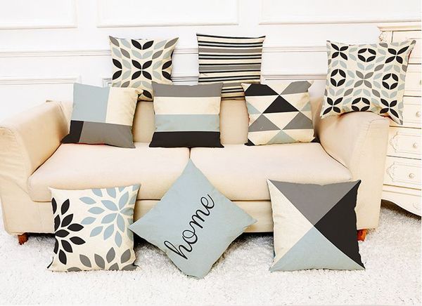 

новый геометрический чехол на подушку nordic круглый треугольник наволочка олень бросить подушку автомобиль офис спальни подушки подушки под