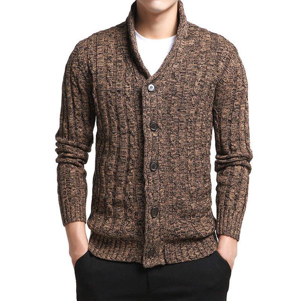 

New men's sweater clothing 2019 Autumn Fashion Korean Tops New Males V-Neck Loose Gray Sweater Men Slim Coat Knitting Sweatercoat Cardigan W